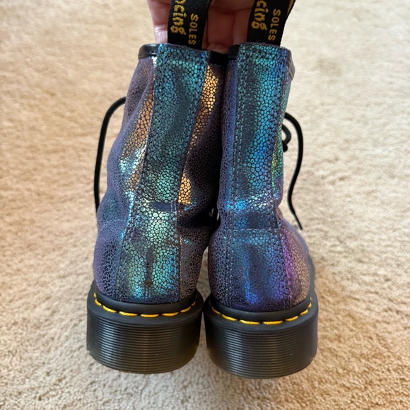 Dr. Martens 1460 RAINBOW RAY SUEDE LACE UP BOOTS 6 - Picture 3 of 6